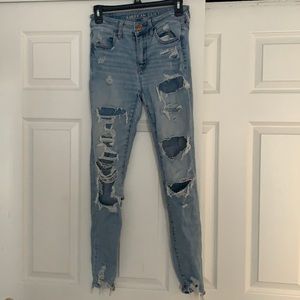 American Eagle Ne(x)t Level Stretch Women’s Ripped Jeggings (Women’s Size 4)